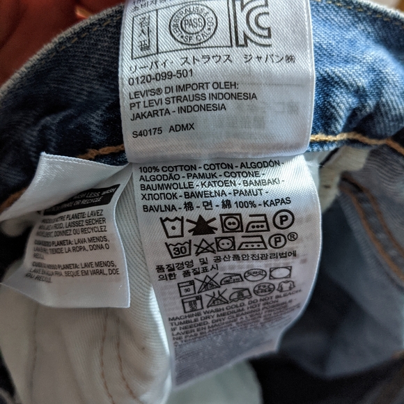 SASHIKO Levi's White Oak Cone Denim 511 vintage jeans with sashiko repair - Picture 3 of 11